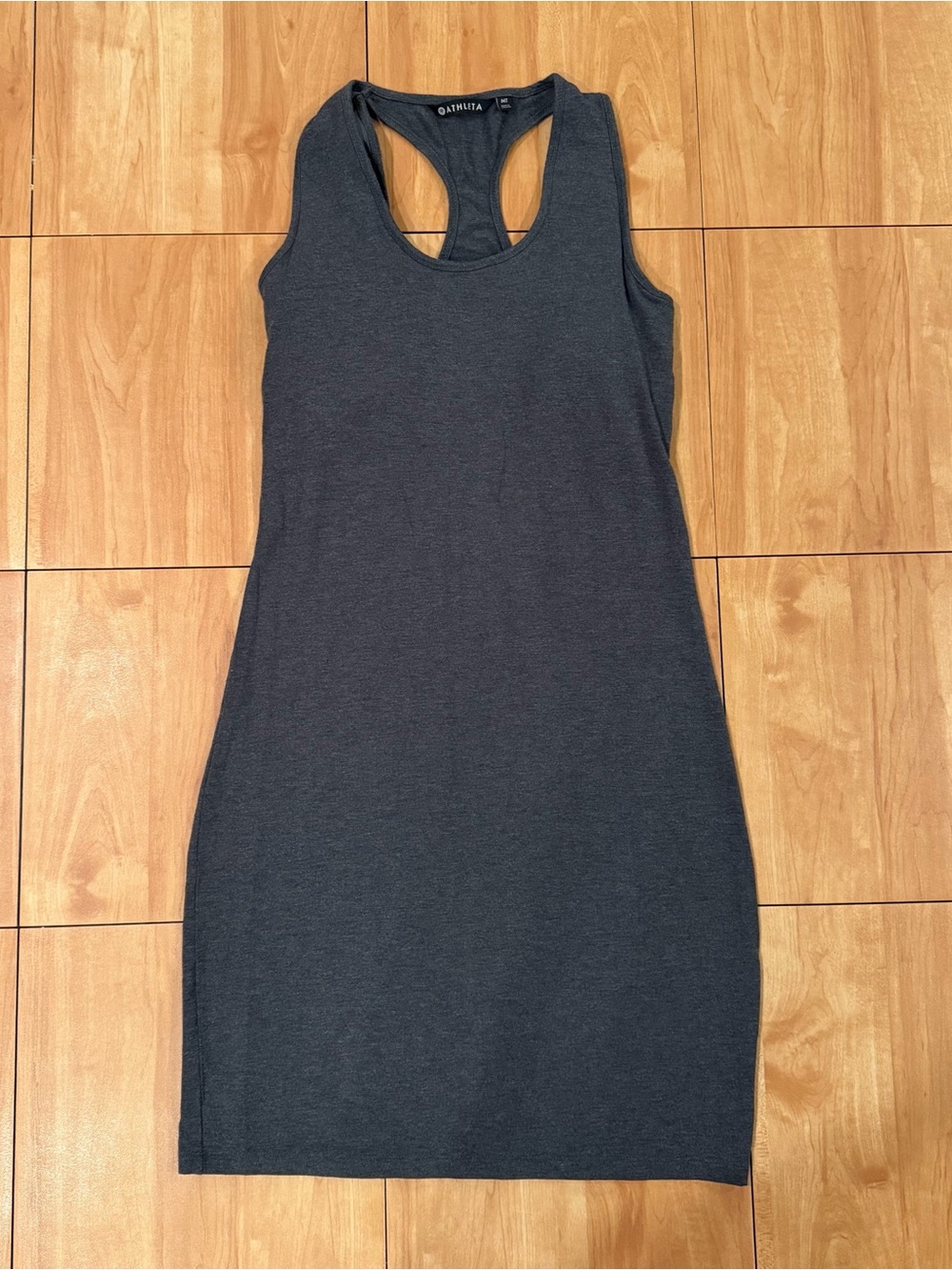 Athleta Charcoal TENCEL Racerback Midi Dress Medium Tall